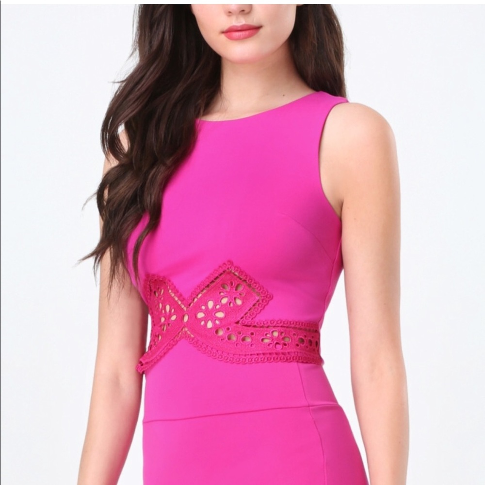 NWT BEBE crop top fuchsia